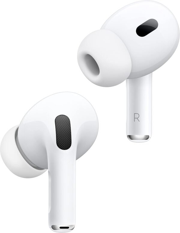 Apple AirPods Pro 2 Wireless Earbuds, Active Noise Cancellation, Hearing Aid Feature, Bluetooth Headphones, Transparency, Personalized Spatial Audio, High-Fidelity Sound