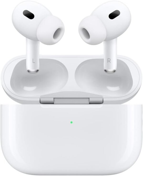 Apple AirPods Pro 2 Wireless Earbuds, Active Noise Cancellation, Hearing Aid Feature, Bluetooth Headphones, Transparency, Personalized Spatial Audio, High-Fidelity Sound